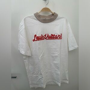 Louis Vuitton X Nigo Embroidered Mockneck Tee White
